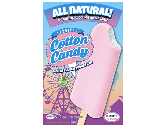 11x17 Cotton Candy Yogurt Bar Poster