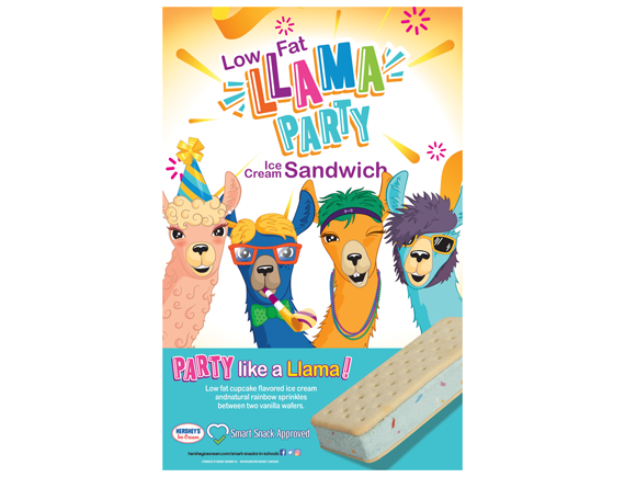 11x17 Llama Party Sandwich Poster