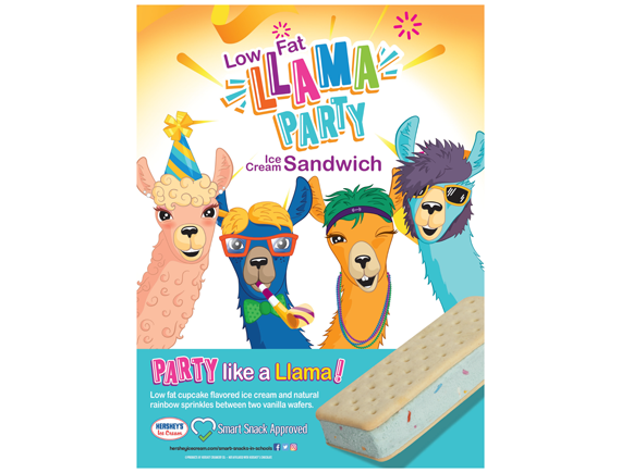18x24 Llama Party Sandwich Poster