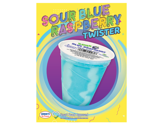 8.5x11 Sour Blue Raspberry Twister Cup Poster