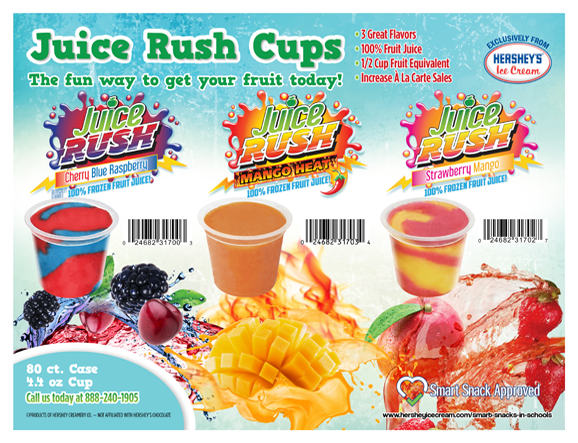 Juice Rush Cups Sell Sheet