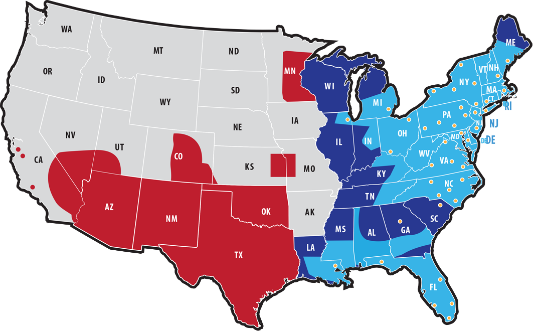 Hershey's® Ice Cream territory map.