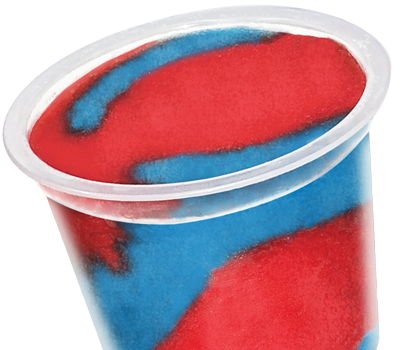 Cherry Blue Raspberry Juice Rush® Cup.