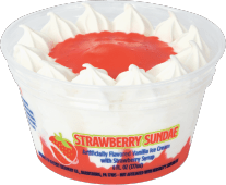 6oz strawberry sundae cup
